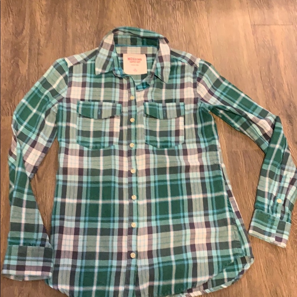 Missimo button down flannel. Small